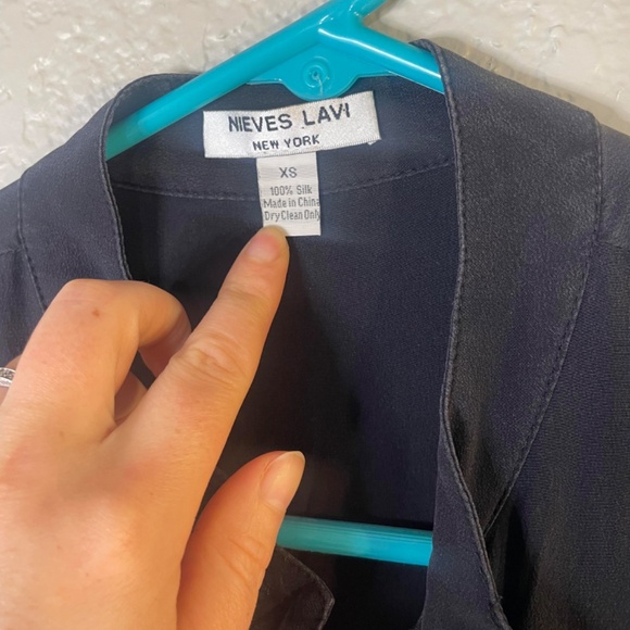 Designer Silk Jumpsuit in Navy - Picture 3 of 5